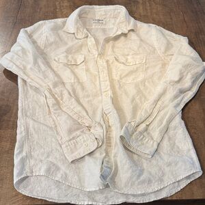 Express‎ White Button Down Shirt